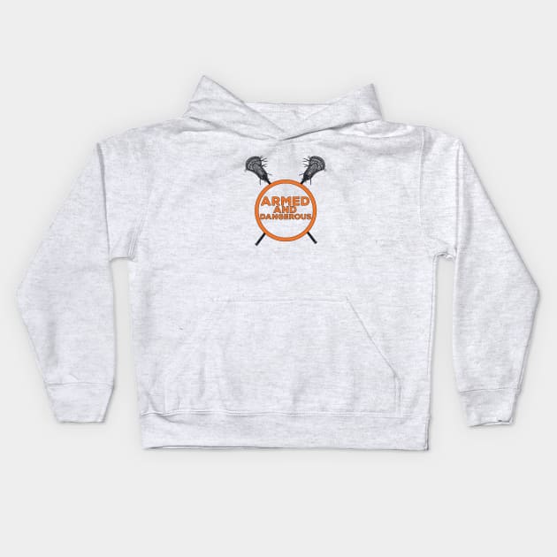 Armed And Dangerous - Lacrosse Kids Hoodie by DiegoCarvalho